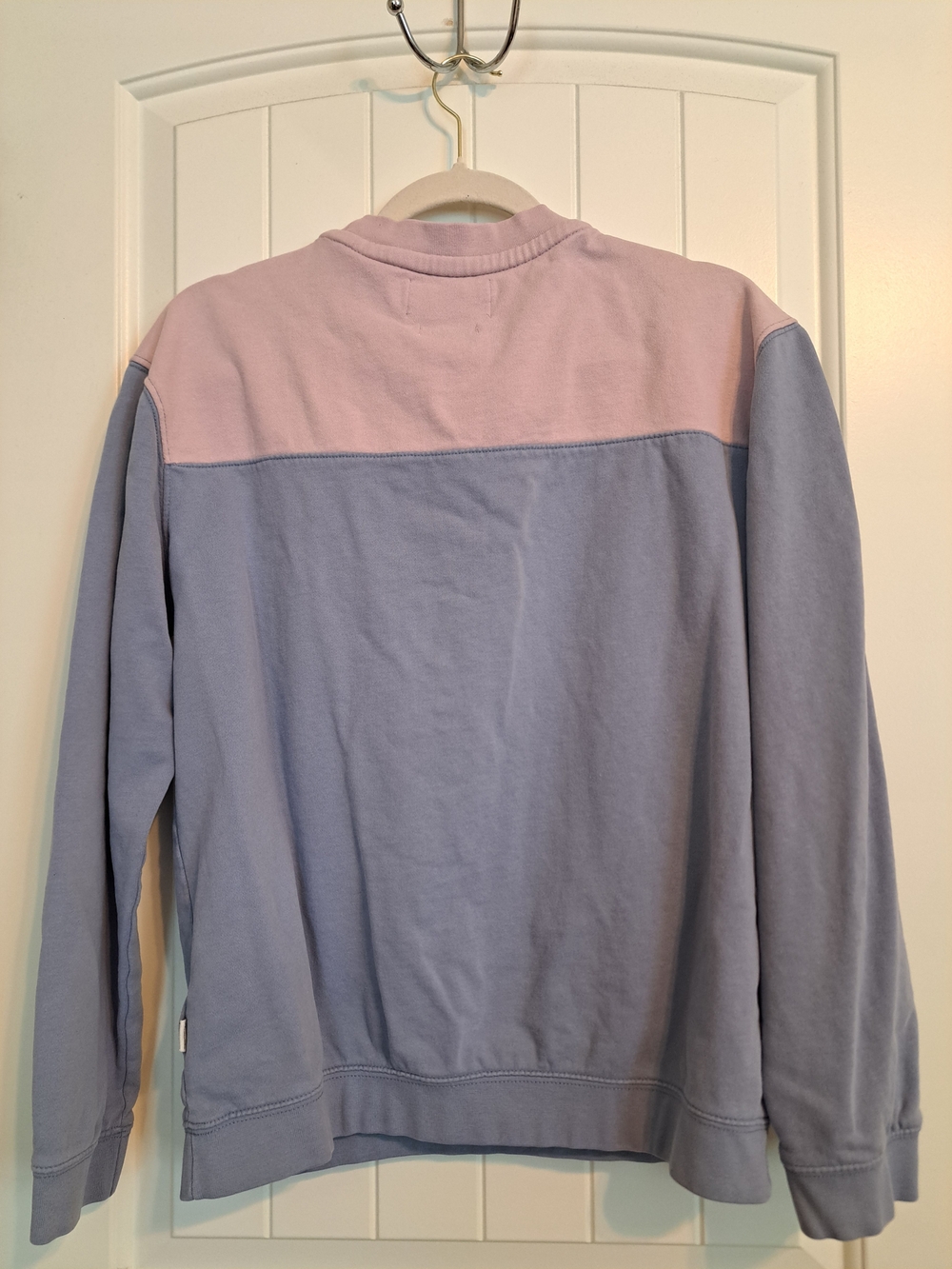 100% Cotton Vintage Pastel Colorblock Crewneck Pullover Sweatshirt S - Picture 8 of 12